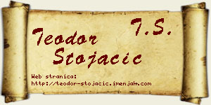 Teodor Stojačić vizit kartica